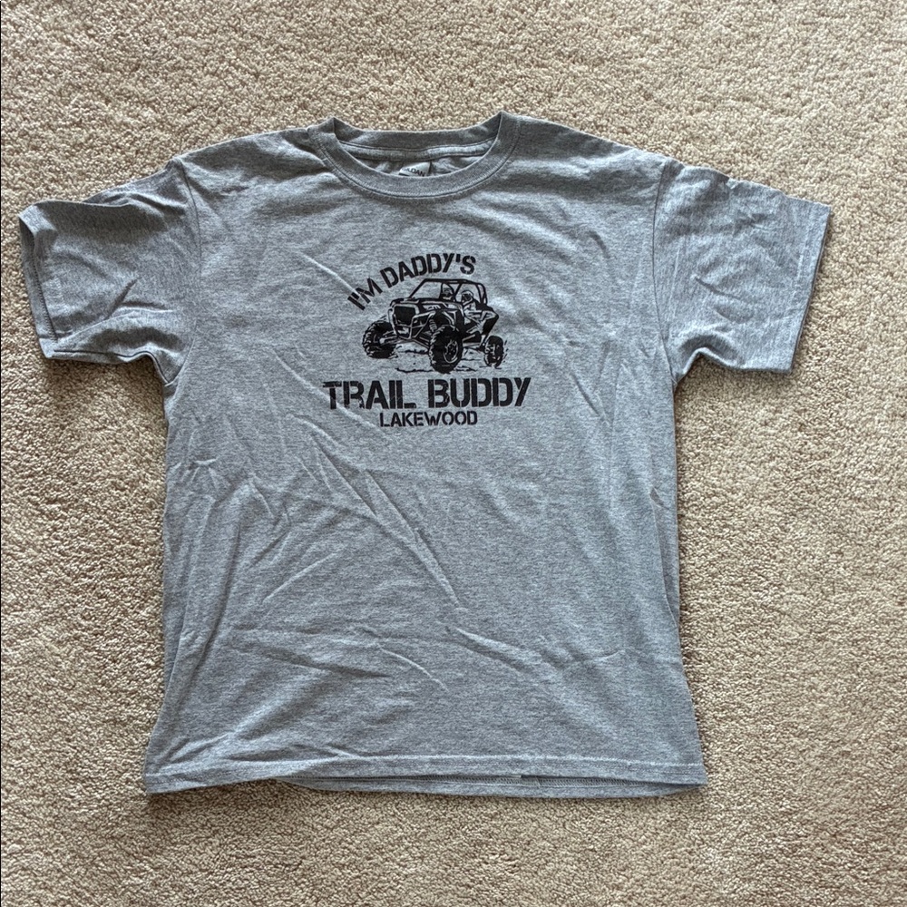 Gildan Gray Trail Buddy Lakewood Off-Road Graphic T-Shirt